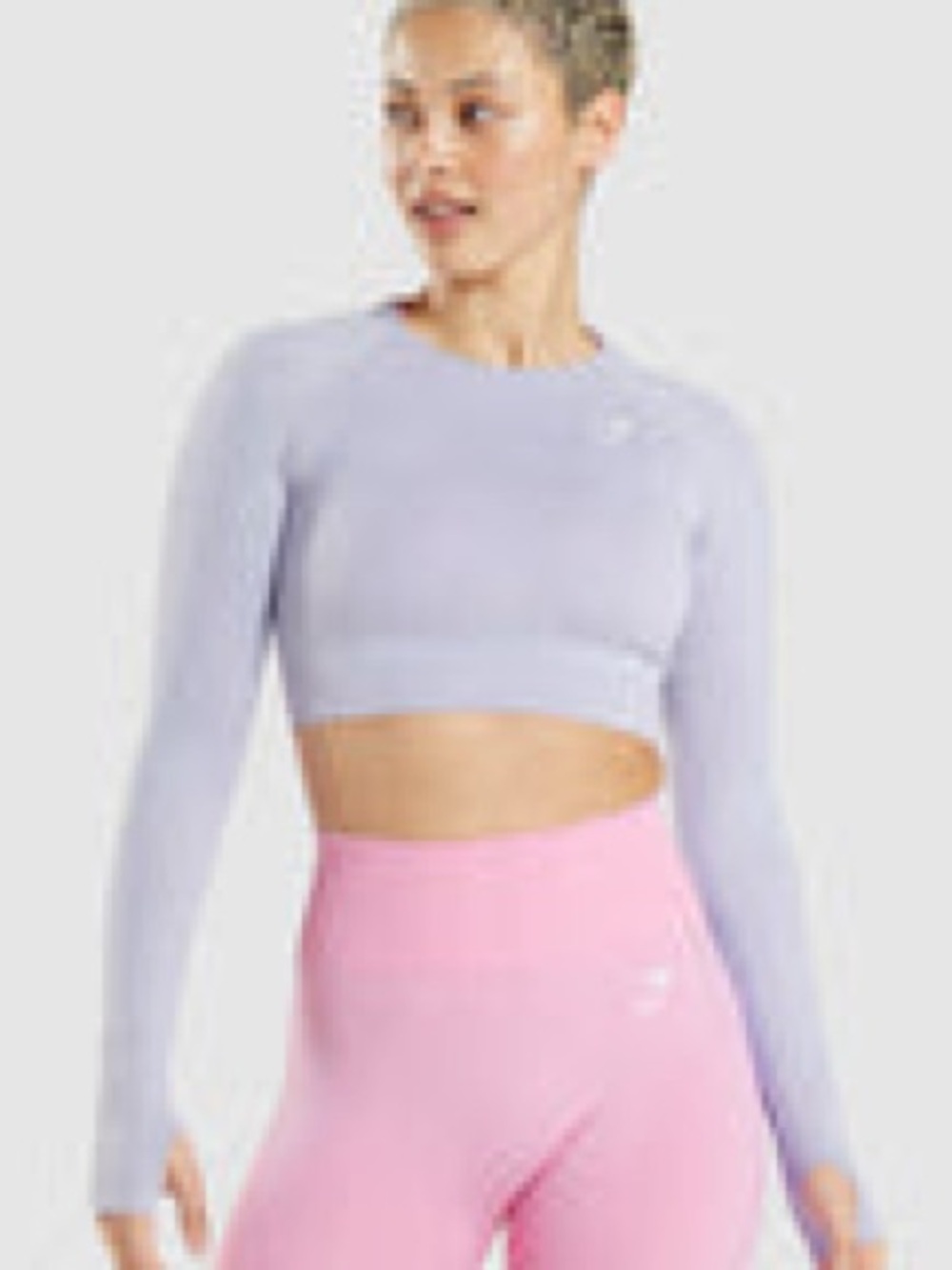Gymshark Vital Seamless 2.0 Crop Top - Moonstone Blue Marl size Small